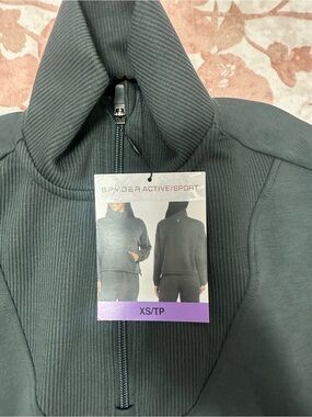 Spyder Men’s Dark Charcoal Zip-Up Sweater